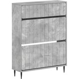  Ormar za cipele ZWOLLE 78 x 24 x 103 cm Konstruirano drvo - Betonska siva | shoptok.hr