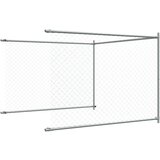  Kavez za pse s vratima sivi 4 x 2 x 1 5 m od pocinčanog čelika | shoptok.hr