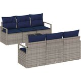  Set sofe s jastukom 7 pcs Siva i mornarsko plava poliratan | shoptok.hr