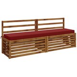  Jastučić za klupu SOEST 100% poliester Vinska crvena - boja crnog vina 200 x 40 x 8 cm Poliester Slike