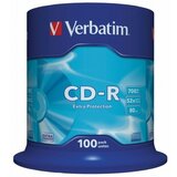 Verbatim CD-R 700 MB/80min 52x, spindle, 100/1, 43411 | shoptok.hr