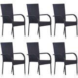  7-dijelni vrtni blagovaonski set crni | shoptok.hr