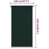  Vanjska roleta za zamračivanje 120 x 230 cm tamnozelena HDPE | Shoptok.si