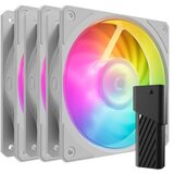 Cooler Master Ventilator za ohišje Mobius 120P ARGB PWM 120mm, 3 Pack + kontroler, bel | Shoptok.si