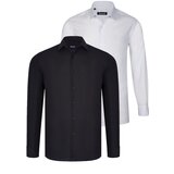 Dewberry DUAL SET G726 MEN'S SHIRTS-WHITE-BLACK Dewberry DUAL SET G726 MEN'S SHIRTS-WHITE-BLACK Slike
