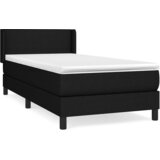  Krevet s oprugama i madracem crni 100 x 200 cm od tkanine | shoptok.hr