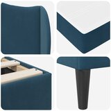  Okvir za krevet s uzglavljem Plava 80 x 200 cm Baršun - Plava 80 x 200 cm | shoptok.hr