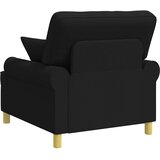 XL fotelja s jastucima Crna Tkanina | shoptok.hr