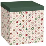  OKRASNA ŠKATLA KARTONSKA X-MAS 23X23X24CM STEWO 5123 98 Cene