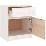  Nočna omarica 2 kosa bela 40x31x50 cm trdna borovina, (20624345) | Shoptok.si