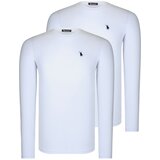 Dewberry DOUBLE SET T8588 ROUND COLLAR MEN'S SWEATSHIRT-WHITE-WHITE | shoptok.hr