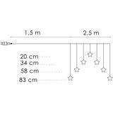  Zvjezdana zavjesa 70 LED dioda toplo bijela | shoptok.hr
