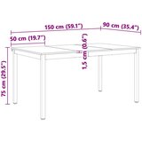  Stol za objedovanje Prirodna 150 x 90 x 75 cm | shoptok.hr