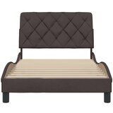  Posteljni okvir brez vzmetnice temno rjav 100x200 cm blago, (21791632) | Shoptok.si