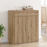 vidaXL ormar za skladištenje Hrastovina 80x42.5x93.5 cm Konstruirano drvo | shoptok.hr