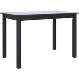 Maison Chic Jedilna miza - Kuhinjska miza - Jedilni stol črna 114x71x75 cm trden les kavčukovca, (21714911) Cene