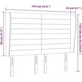  Uzglavlje s ušima crni 147x23x118/128 cm od tkanine | shoptok.hr