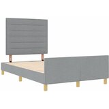  Krevetna konstrukcija Svjetlosiva 140 x 190 cm tkanina | shoptok.hr