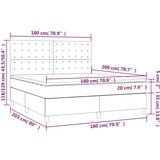 S oprugama i madracem svjetlosivi 180x200 cm baršunasti | shoptok.hr