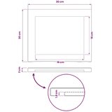  Pravokutni stolni vrh 30 x 30 x 3 cm Četvrtasti - Prirodna 90 x 55 x 3 5 cm Živi rub 1 strana | shoptok.hr