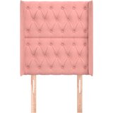  Uzglavlje s ušima ružičasto 83x16x118/128 cm baršunasto | Eponuda.com