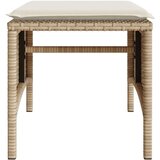  Vrtni dvosjed sa stolićem i tabureima bež od poliratana | shoptok.hr