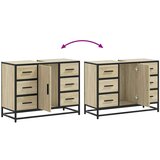 vidaXL Kopalniška omarica za umivalnik sonoma hrast 80x33x60cm inž les | Shoptok.si