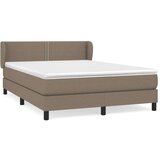  Box spring postelja z vzmetnico taupe 140x200 cm blago, (20791468) | Shoptok.si