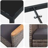 vidaXL 7 kom. Vrtni Set sa Jastučićima Sivi Poli Ratan | shoptok.hr