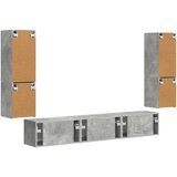  Komplet TV omaric 4 pcs Betonsko siva Konstruiran les - - Siva - 61.16 - 30 x 31 x 60 cm - 2025-vidaXL-Uvoz_2 | Shoptok.si