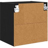 vidaXL Viseča omarica s polico Riga Črna Orehovina 40 x 29,5 x 40 cm | Shoptok.si