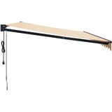  Automatska tenda na uvlačenje žuto-bijela 5 x 3 m | shoptok.hr