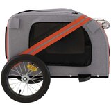 vidaXL prikolica za bicikl za ljubimce narančasto-siva tkanina/željezo | shoptok.hr