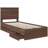  Konstrukcija postelje Rjav hrast 90 x 190 cm Inženirsko leseno, (5000121370) | Shoptok.si