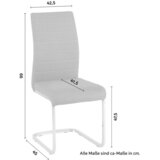 Bessagi Home nihajni stol lennard, svetlo siva | Shoptok.si