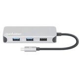 Manhattan Docking station 130615 8in1 USB-C - HDMI/3xUSB/CR/LAN/PD 100W | ePonuda.com