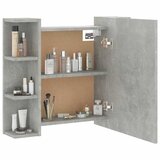 Ormarić s ogledalom i LED svjetlima boja betona 70x16,5x60 cm | Eponuda.com