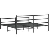  okvir kreveta s uzglavljem i podnožjem crni 200x200 cm | shoptok.hr