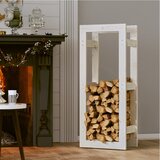  Stalak za drva za ogrjev bijeli 41x25x100 cm masivna borovina | shoptok.hr