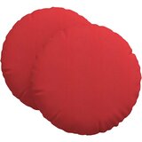  Jastučići za sjedenje 2 pcs Crvena Ø80 x 29 cm tkanina | shoptok.hr