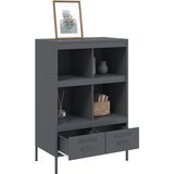  Visoka komoda crna 68 x 39 x 101,5 cm od čelika | shoptok.hr