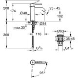 Grohe 23797001 Essence New Cold Start armatura za umivalnik | Shoptok.si