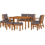  9-dijelni vrtni blagovaonski set s jastucima od bagremovog drva | Eponuda.com