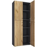 MID.YOU ARHIVSKA OMARA antracit, medeni hrast | Shoptok.si