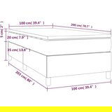 Box spring postelja z vzmetnico črna 100x200 cm blago, (20684494) | Shoptok.si
