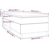  S oprugama i madracem crni 100 x 200 cm od tkanine | shoptok.hr