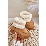 FR1 Snow Boots Kids With Fur And Pattern Camel Melefia | shoptok.hr