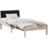  Okvir kreveta Smeđa i crna 90 x 200 cm Masivna borovina | shoptok.hr