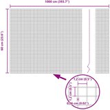  Zavarena žičana ograda 1000 x 60 cm Srebrno | shoptok.hr