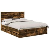 Okvir za krevet s uzglavljem Dimljeni hrast 150 x 200 cm - Dimljeni hrast 150 x 200 cm | shoptok.hr